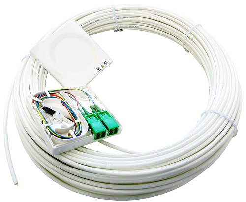 Idea Optical FTTH-AP-Dose T1 m. Kabel 15m 2xLCD/APC reinweiß IO1140661823041502