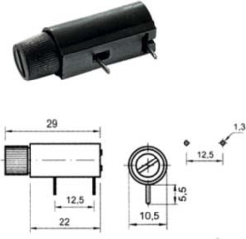 Eska G-Sicherungshalter f.5x20mm Sicherungen 502.740