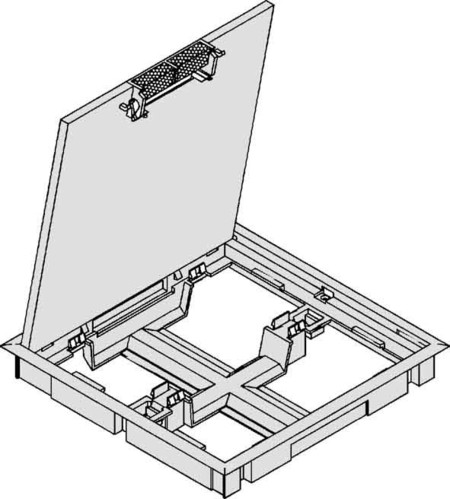 Tehalit Klappdeckel Q4(594)Rahmen 5mm grau Bef-Set 5-1 KDQ0805 egr