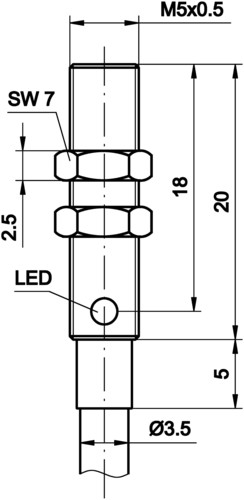 Ipf Electronic Sensor induktiv 10-30VDC,Sn:1,5mm IB050106