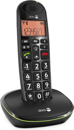 doro DECT-Telefon schnurlos schwarz doroPhoneEasy100w sw