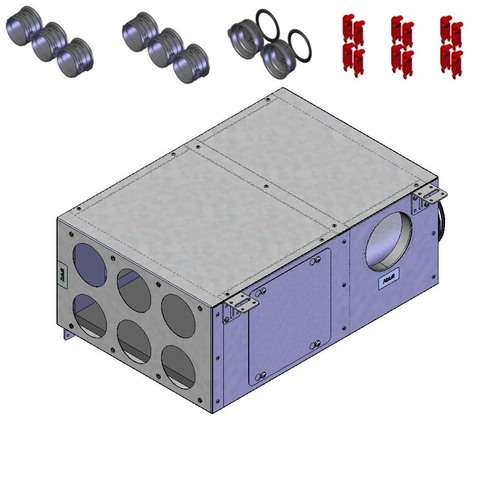 Helios Ventilatoren FlexPipe Kombi-Verteilerk. links FRS-KVK 6-75/125 L