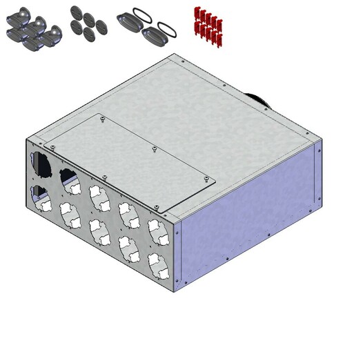 Helios Ventilatoren FlexPipe Verteilerkasten Oval 51 / DN 160 FRS-VK 10-51/160