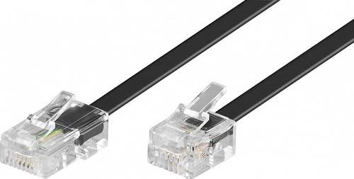 Goobay RJ45-RJ11 Anschlußkabel 10m,sw,St/St 68578