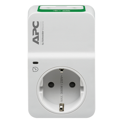 Schneider Elec.(APC) Essential SurgeArrest 230 V, 2 USB-Ports PM1WU2-GR