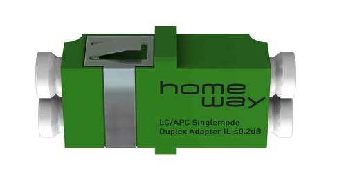 Homeway Duplex-Kupplung LC/APC SM gn HW-2XLCAPCKGN