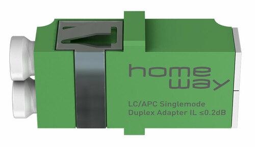 Homeway Duplex-Kupplung LC/APC SM, gn HW-2XLCAPCKSGN