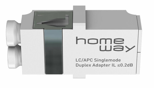 Homeway Duplex-Kupplung LC/APC SM, rw HW-2XLCAPCKSRW