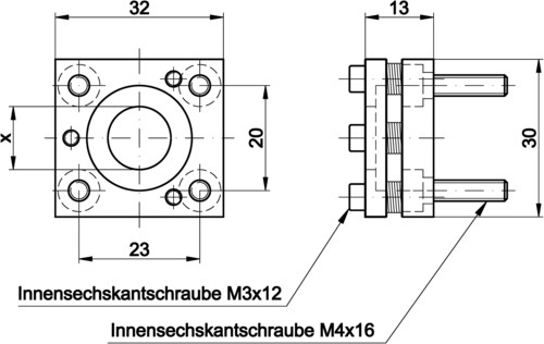 Ipf Electronic Flach-Flansch 12 Alu AP000014