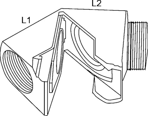 HKL Kabelverschraubungswinkel M16/Pg09 PA 240M1609