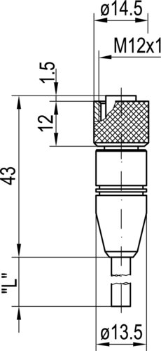 Sensopart M12 Anschlußkabel - 8-poli g - 5m - gerade - PV L8-5m-G-PUR