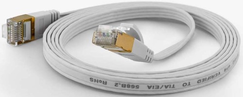 Wantec FTP-Patchkabel Cat.6A weiß 0,2m RJ45 1,6x6,5mm 7002 weiß 0,2m