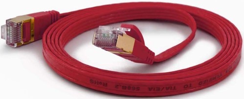 Wantec FTP-Patchkabel Cat.6A rt 0,1m RJ45 1,6x6,5mm 7043 rt 0,1m