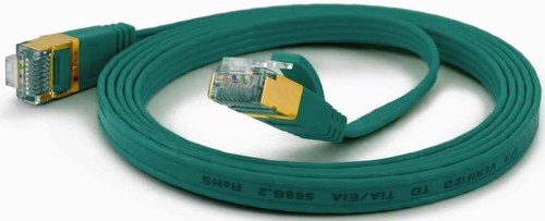 Wantec FTP-Patchkabel Cat.6A gn 0,1m RJ45 1,6x6,5mm 7099 gn 0,1m