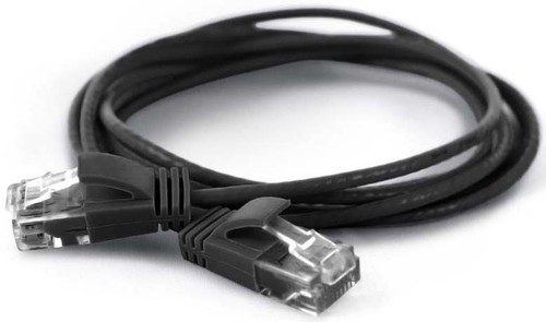 Wantec UTP-Patchkabel Cat.6A schwarz 2,0m RJ45 2,8mm 7315 schwarz 2,0m