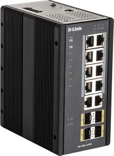 DLink Deutschland 14-Port Gigabit Ind.Switch managed Layer2 PoE DIS-300G-14PSW