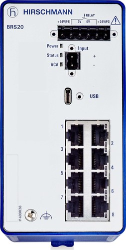 Hirschmann INET Ind.Ethernet Switch 8 Port, managed BRS20-8TX-EEC