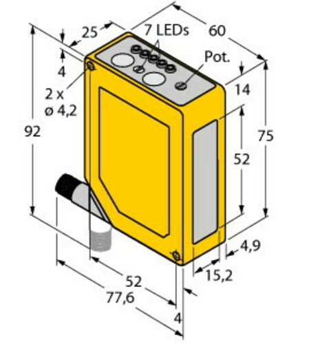 Turck Opto-Sensor Lichttaster Q60BB6LAF1400Q