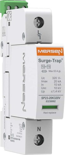 Mersen Überspg.-Ableiter Typ 2+3 20kA Uc320V L-N 1-p. STPT23-20K320V-1P