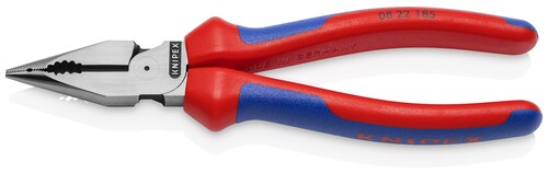 Knipex-Werk Spitzkombizange poliert m.2K-Griffen 08 22 185 SB