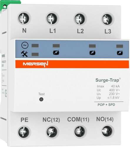 Mersen Überspannungsableiter Typ2 40kA Uc400V 4p. POP-40K230V-CT-4PM