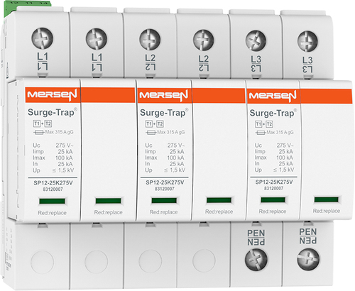 Mersen Überspannungsableiter Typ1+2 25kA Uc275V STPT12-25K275V-3P