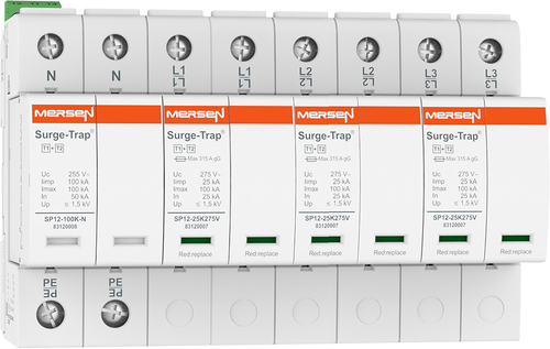 Mersen Überspannungsableiter Typ1+2 25kA Uc275V STPT12-25K275V-4PG