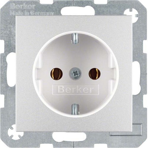 Berker Schuko-Steckd.alu matt 47431404