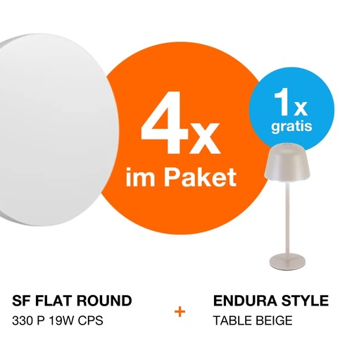 Ledvance LED-Leuchten-Paket beige 4xSFFL +Akkuleuchte Leuchten-Paket1 SFFL