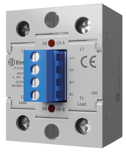 Finder Relais mit 2 SSR-Kontakten 50 A/24 bis 660 V AC 77.C2.9.024.8671