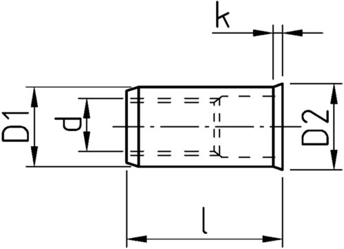 Dresselhaus Gesipa-Blindnietmutter Kleinkopf, hell-vz. 2935/000/01 5x7x12,5