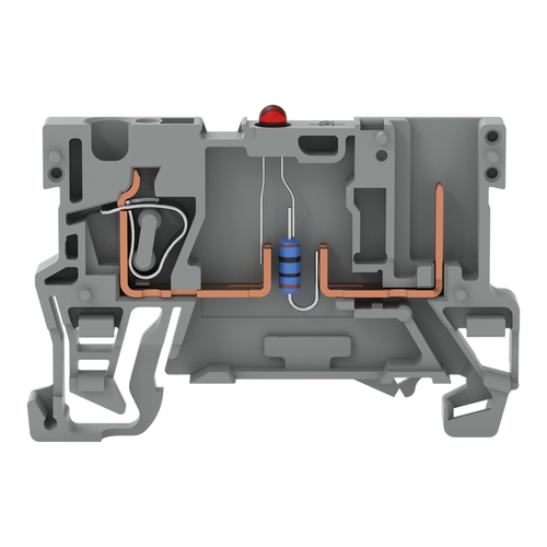 WAGO GmbH & Co. KG 1-Leiter/1PinBauelementkl. LED rot,DC 24 V,grau 769-239/281-434
