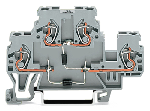 WAGO GmbH & Co. KG Bauelementklemme 2 Dioden 1N4007,grau 870-541/281-492