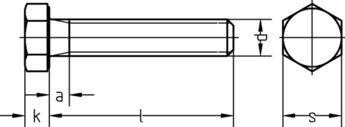 Dresselhaus Sechskantschraube Polyamid m.Gewinde bis Kopf 3908/000/01 6x25