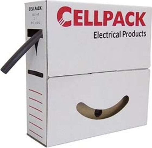 Cellpack Schrumpfschlauch in Abrollbox 15m SB/2.4-1.2/gelb/15m