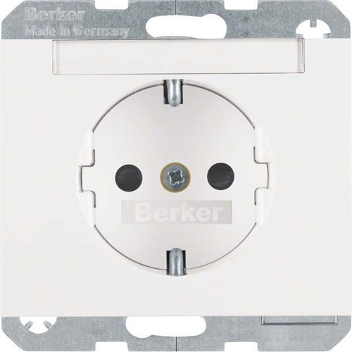 Berker SCHUKO-Steckdose pws m.Beschriftungsfeld 47387009