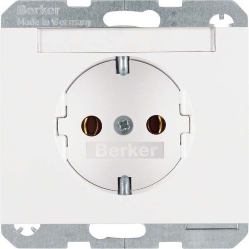 Berker SCHUKO-Steckdose pws m.Beschriftungsfeld 47397009