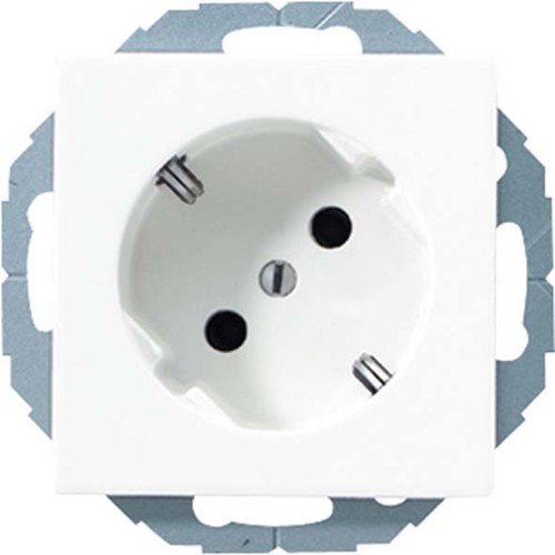 Jung SCHUKO-Steckdose alpinweiß 16A 250V 45Grad A 520-45 KI WW