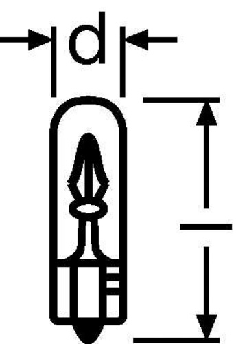 Osram Autolampe 2,3W 12V W2X4.6D 2723