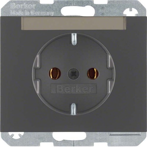 Berker SCHUKO-Steckdose mit Beschriftungsf. 47397006