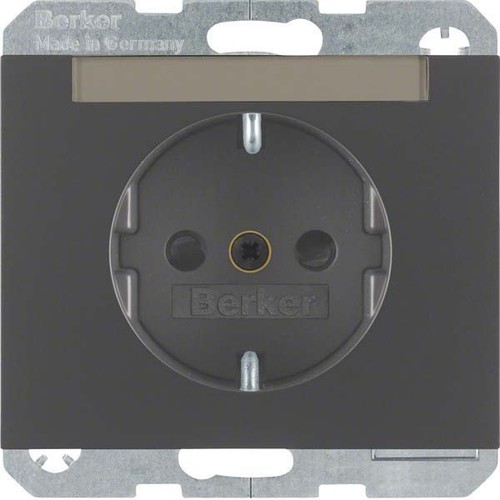 Berker SCHUKO-Steckdose mit Beschriftungsf. 47387006