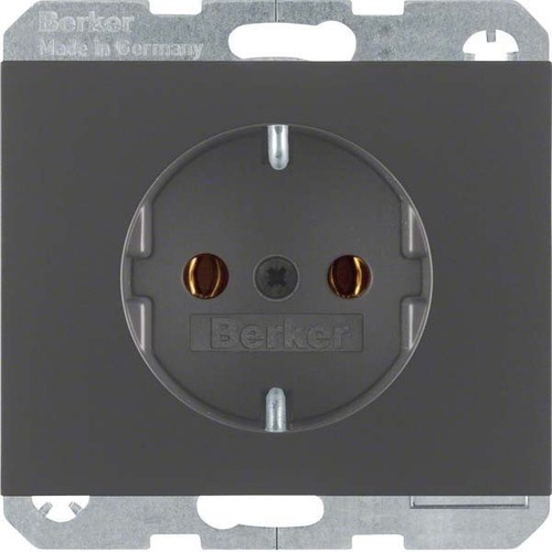 Berker SCHUKO-Steckdose anthrazit matt, lack 41157006