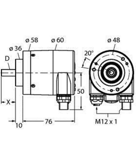 Turck Absoluter Drehgeber Multiturn RM29S10C9A28BR3M12