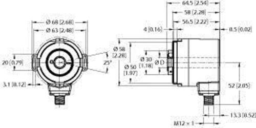 Turck Absoluter Drehgeber Singleturn RS31H12E3C13BH1181