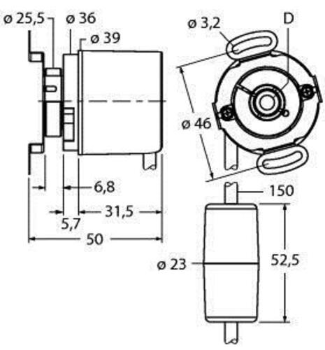 Turck Absoluter Drehgeber Multiturn RM50H10E3C24BCT 1M