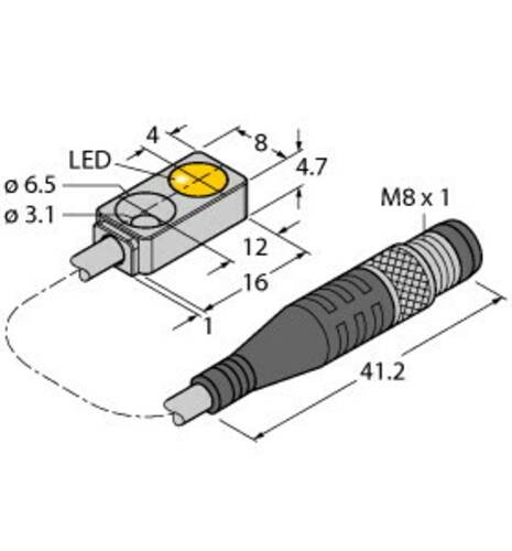 Turck Sensor induktiv BI2Q4.7AP6X0.3PSG3M