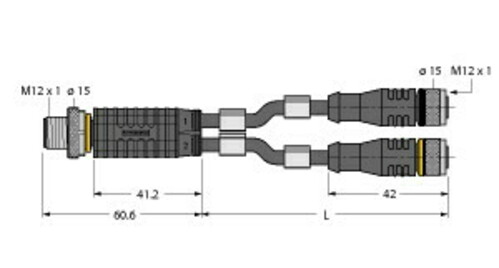 Turck Zweifachverteiler VBRS4.4-2 #6628110