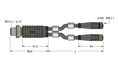 Turck Zweifachverteiler VBRS4.4-2 #6628178