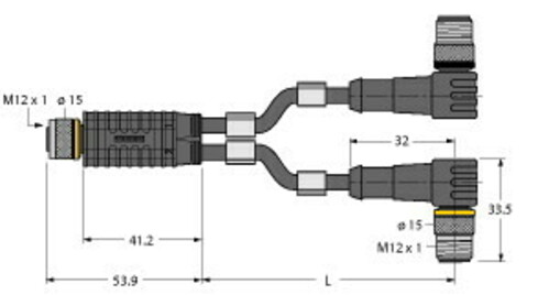 Turck Zweifachverteiler VBRK4.4-2 #6629963