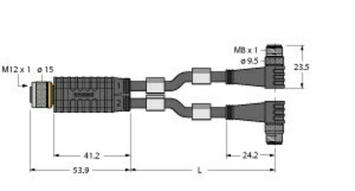 Turck Zweifachverteiler VBRK4.4-2 #6630401